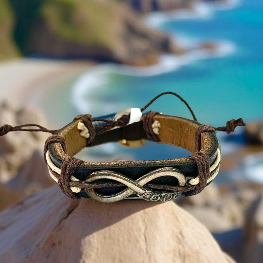 Leather Infinity Love Bracelet